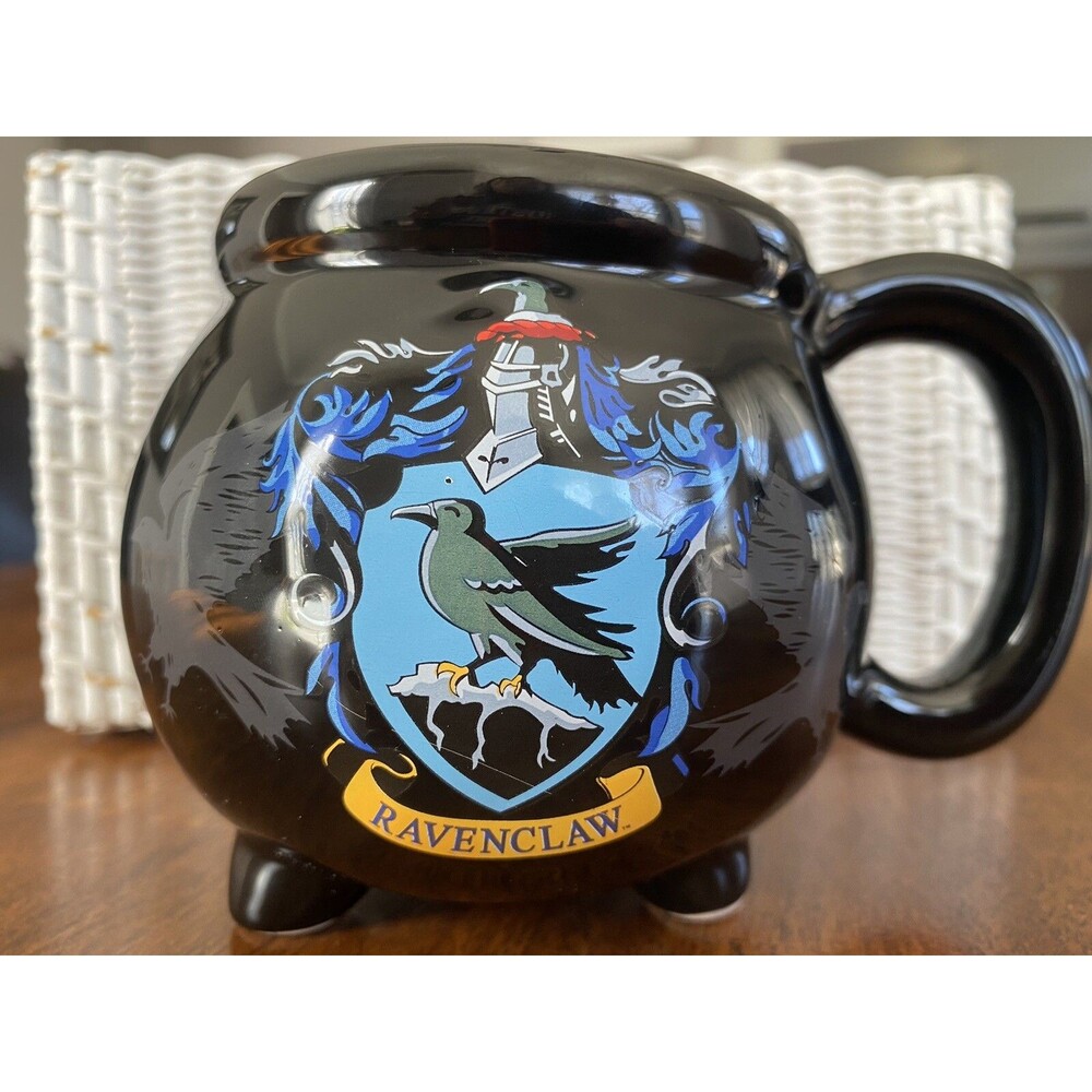Harry Potter Black Cauldron Ceramic Coffee Mug Cup 23 Oz Hogwarts Ravenclaw Logo